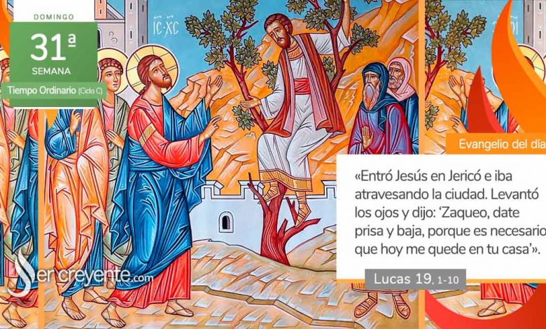 Photo of Evangelio del día 30 octubre 2022 (Zaqueo, hoy me quedaré en tu casa)