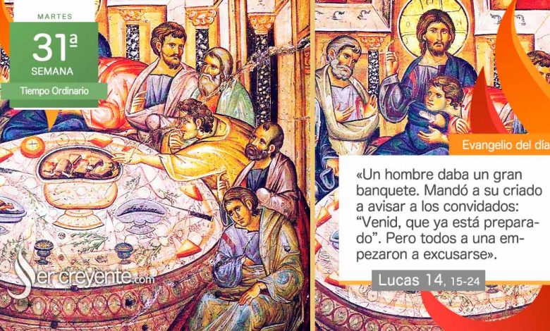 Photo of Evangelio del día 4 noviembre 2025 (Venid al banquete, ya está preparado)