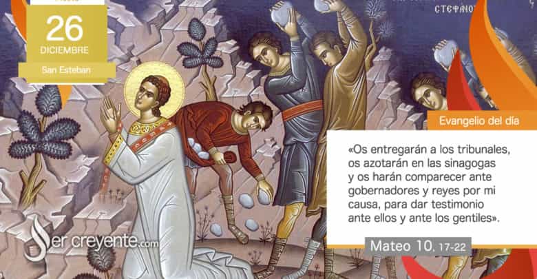 Photo of Evangelio del día 26 diciembre 2022 (San Esteban, protomártir)