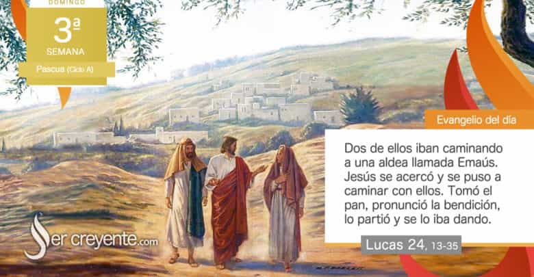 Photo of Evangelio del día 19 abril 2026 (Iban caminando a una aldea llamada Emaús)