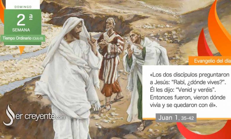 Photo of Evangelio del día 14 enero 2024 (Vieron dónde vivía y se quedaron con él)