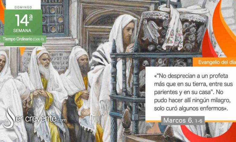 Photo of Evangelio del día 7 julio 2024 (No desprecian a un profeta más que en su tierra)