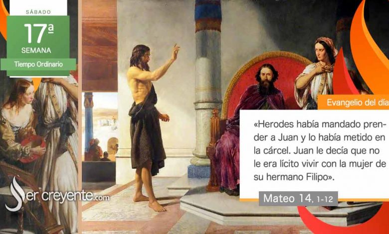 Photo of Evangelio del día 2 agosto 2025 (Herodes había mandado prender a Juan)