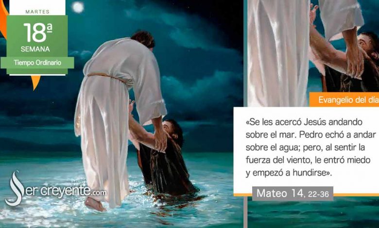Photo of Evangelio del día 5 agosto 2025 (¡Ánimo, soy yo, no tengáis miedo!)