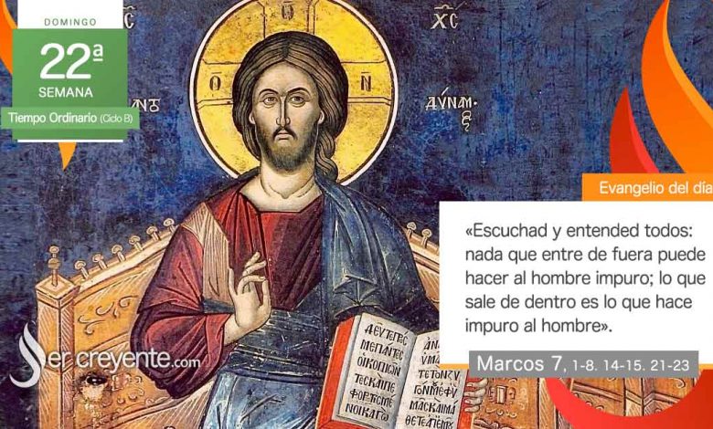 Photo of Evangelio del día 1 septiembre 2024 (Lo de dentro es lo que hace impuro al hombre)