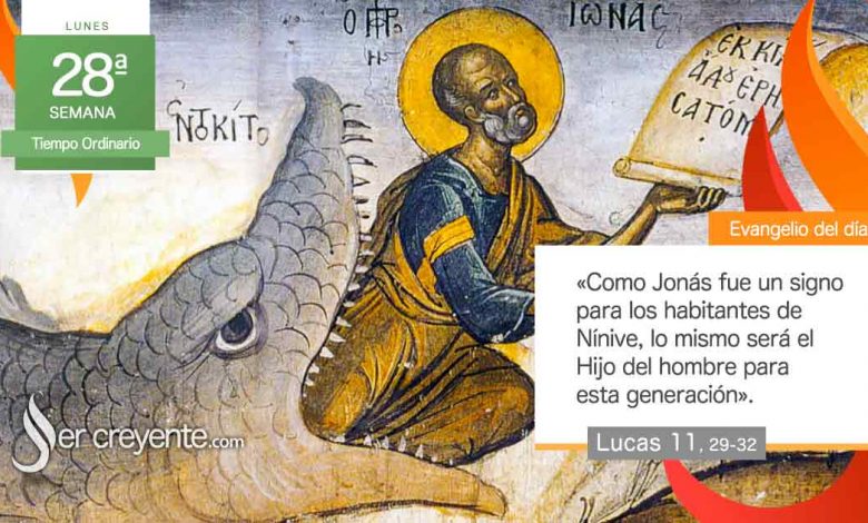 Photo of Evangelio del día 13 octubre 2025 (No se os dará más signo que el de Jonás)
