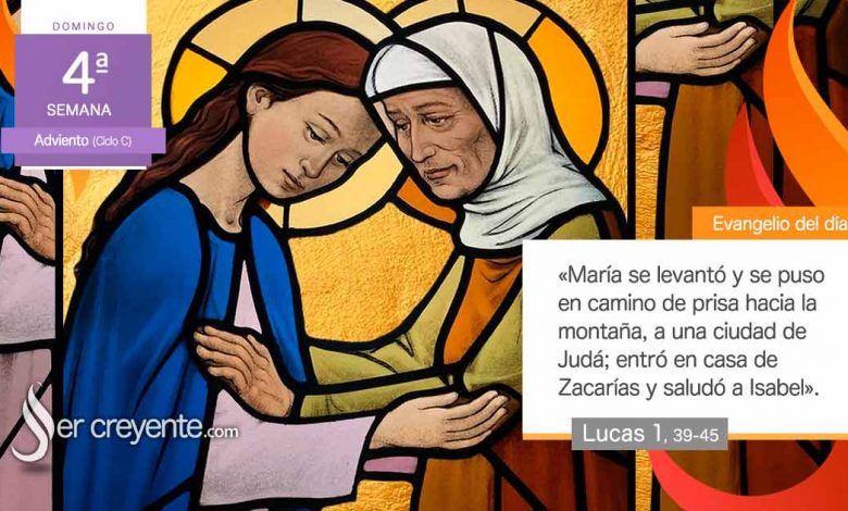 Photo of Evangelio del día 22 diciembre 2024 (María se levantó y se puso en camino)