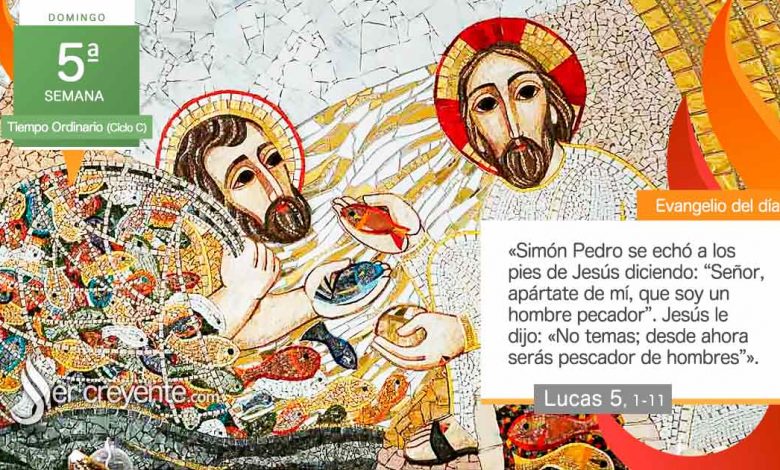 Photo of Evangelio del día 9 febrero 2025 (No temas: tú serás pescador de hombres)