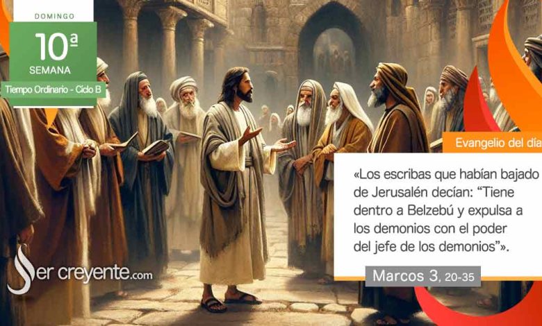 Photo of Evangelio del día 9 junio 2024 (Expulsa a los demonios con el poder del jefe de los demonios)